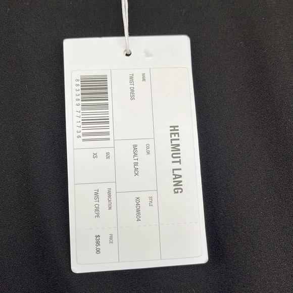 NWT Helmut Lang Women’s Twist Dress In Basalt Black,Side Slit,Size XS - Picture 8 of 14